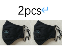 Load image into Gallery viewer, Cotton PM2.5 Black Mouth Mask Anti Dust Mask Activated Carbon Filter Windproof Mouth-muffle Bacteria Proof Flu Face Masks Care