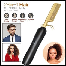 Load image into Gallery viewer, Hair straightener brush comb