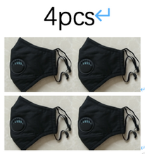 Load image into Gallery viewer, Cotton PM2.5 Black Mouth Mask Anti Dust Mask Activated Carbon Filter Windproof Mouth-muffle Bacteria Proof Flu Face Masks Care