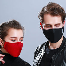 Load image into Gallery viewer, Cotton PM2.5 Black Mouth Mask Anti Dust Mask Activated Carbon Filter Windproof Mouth-muffle Bacteria Proof Flu Face Masks Care