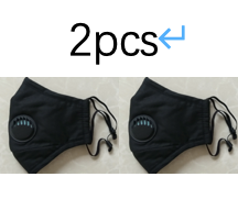 Load image into Gallery viewer, Cotton PM2.5 Black Mouth Mask Anti Dust Mask Activated Carbon Filter Windproof Mouth-muffle Bacteria Proof Flu Face Masks Care
