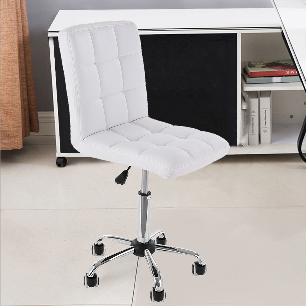Fashion Casual Lift Chair Office Work Chair Beauty Salon Chair White